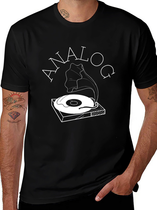 Camiseta Negra Analógica: Diseño Retro para Amantes de la Música