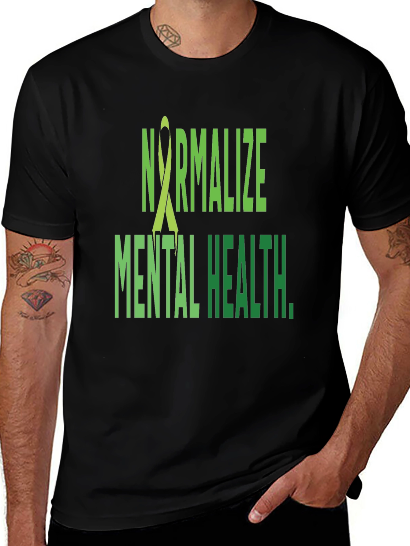 Camiseta Negra Normalizar la Salud Mental