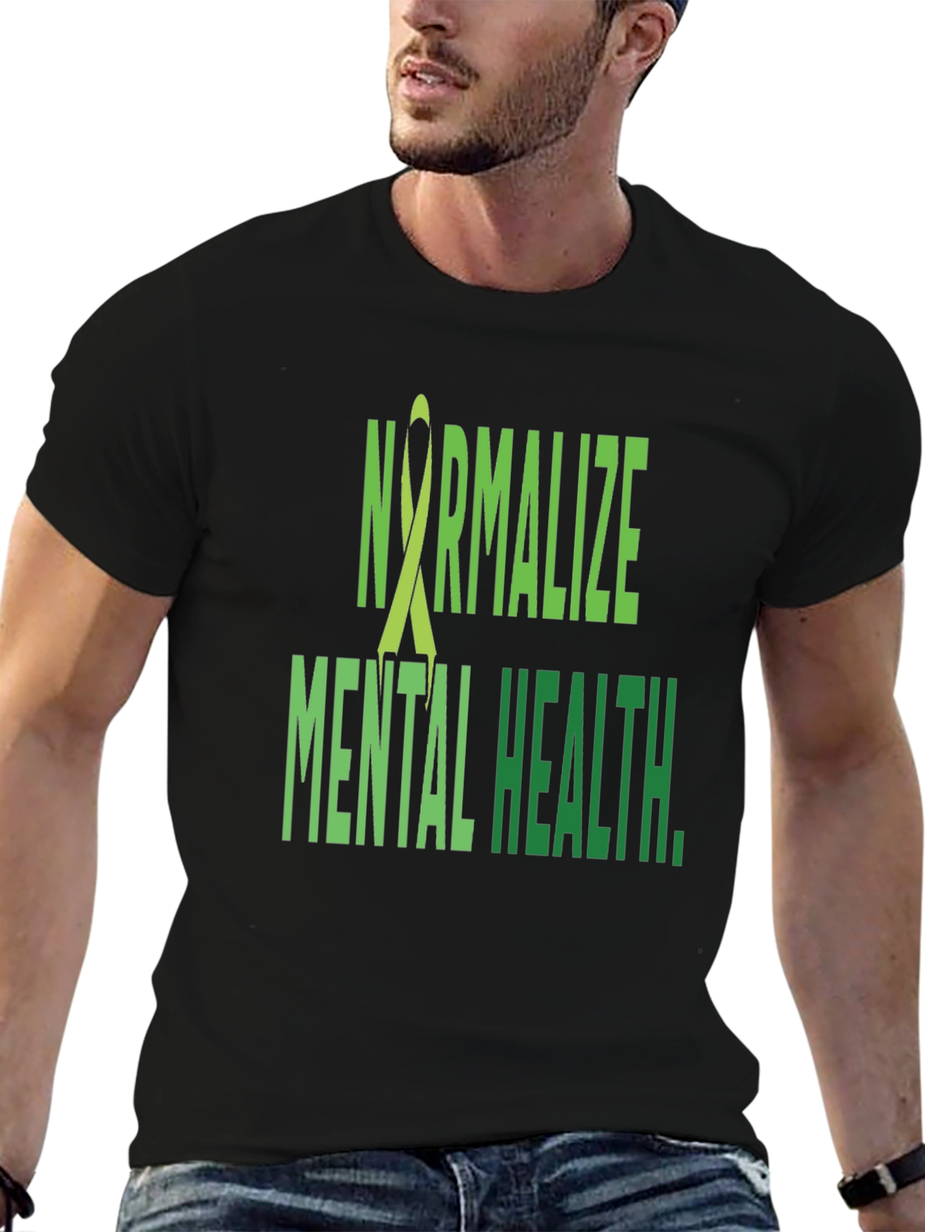 Camiseta Negra Normalizar la Salud Mental