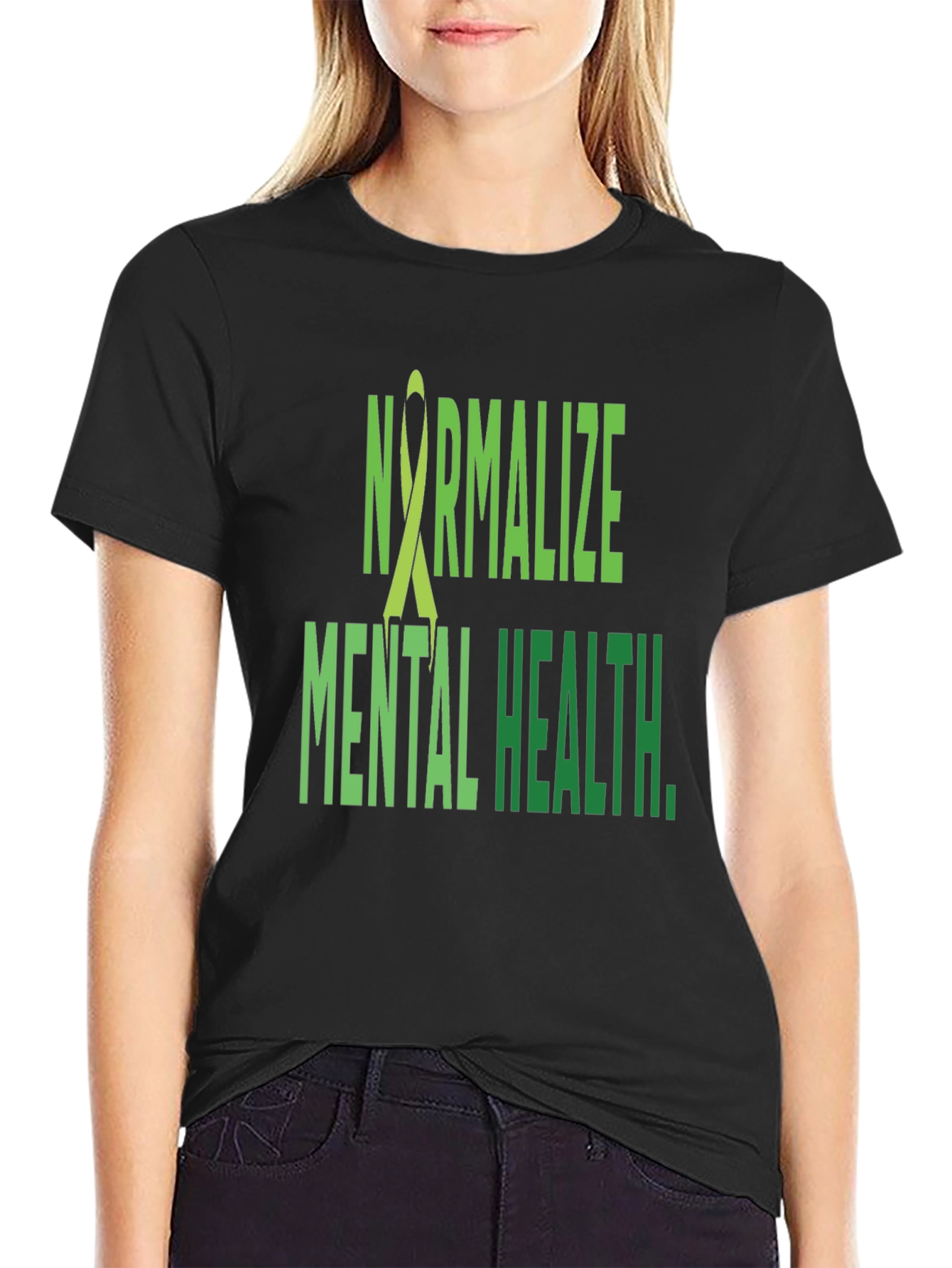Camiseta Negra Normalizar la Salud Mental