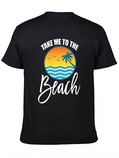 Camiseta Negra Llévame a la Playa Estilo Vacacional