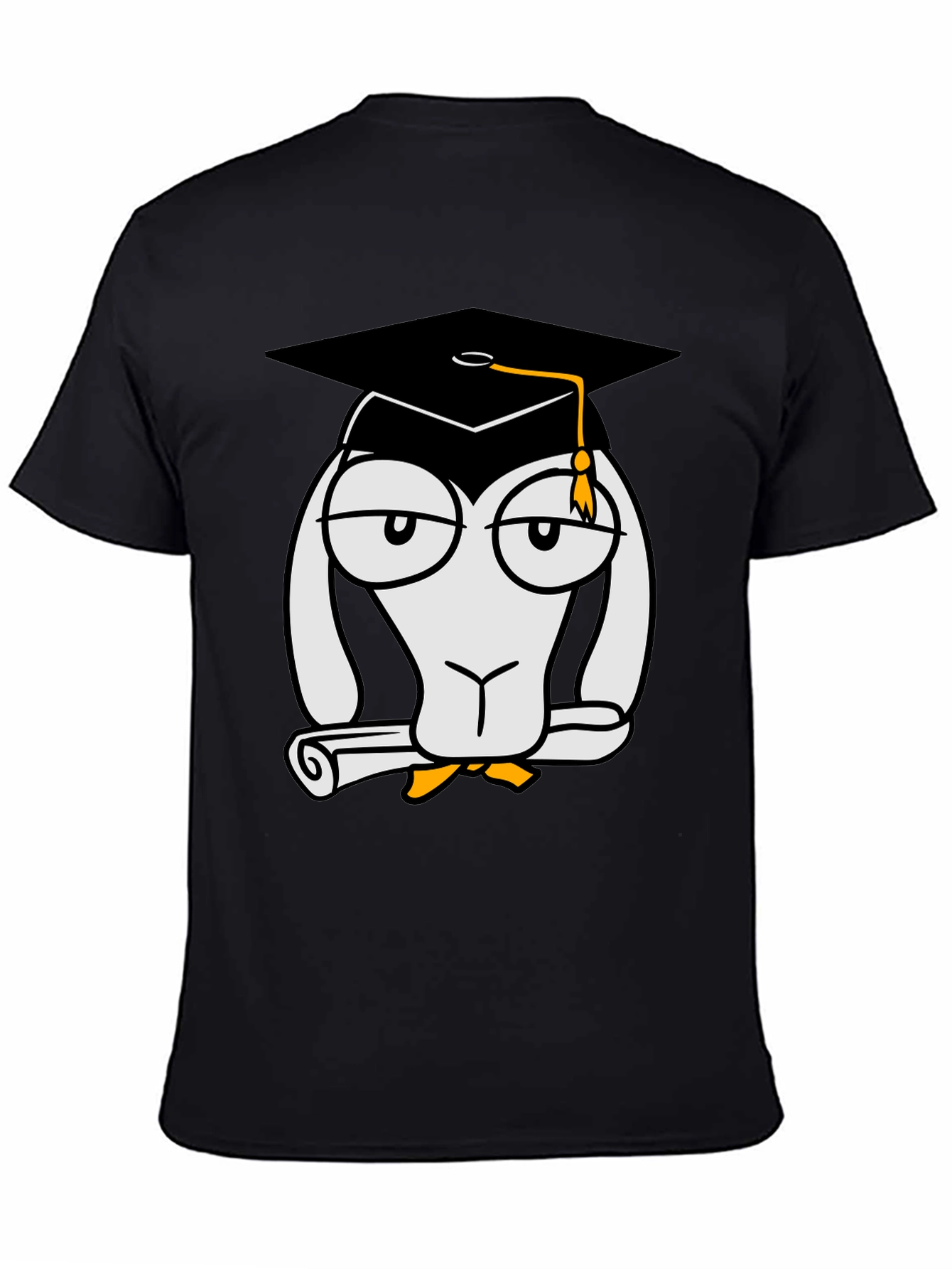 Camiseta Negra con Diseño Divertido de Graduado