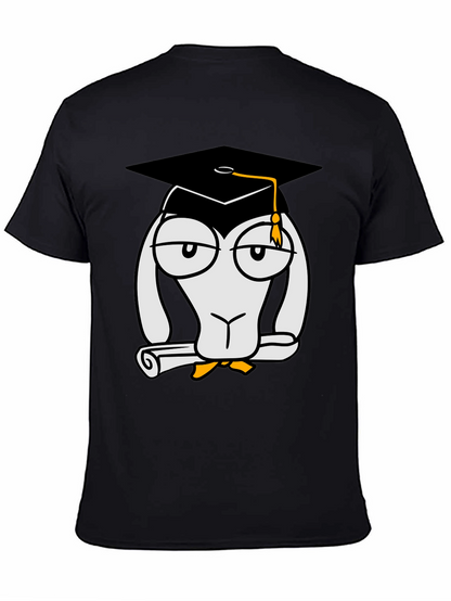 Camiseta Negra con Diseño Divertido de Graduado