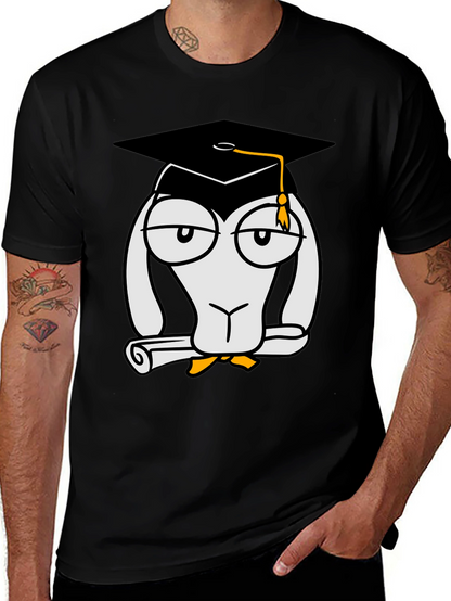 Camiseta Negra con Diseño Divertido de Graduado