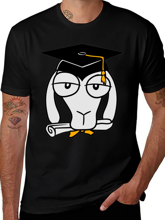 Camiseta Negra con Diseño Divertido de Graduado