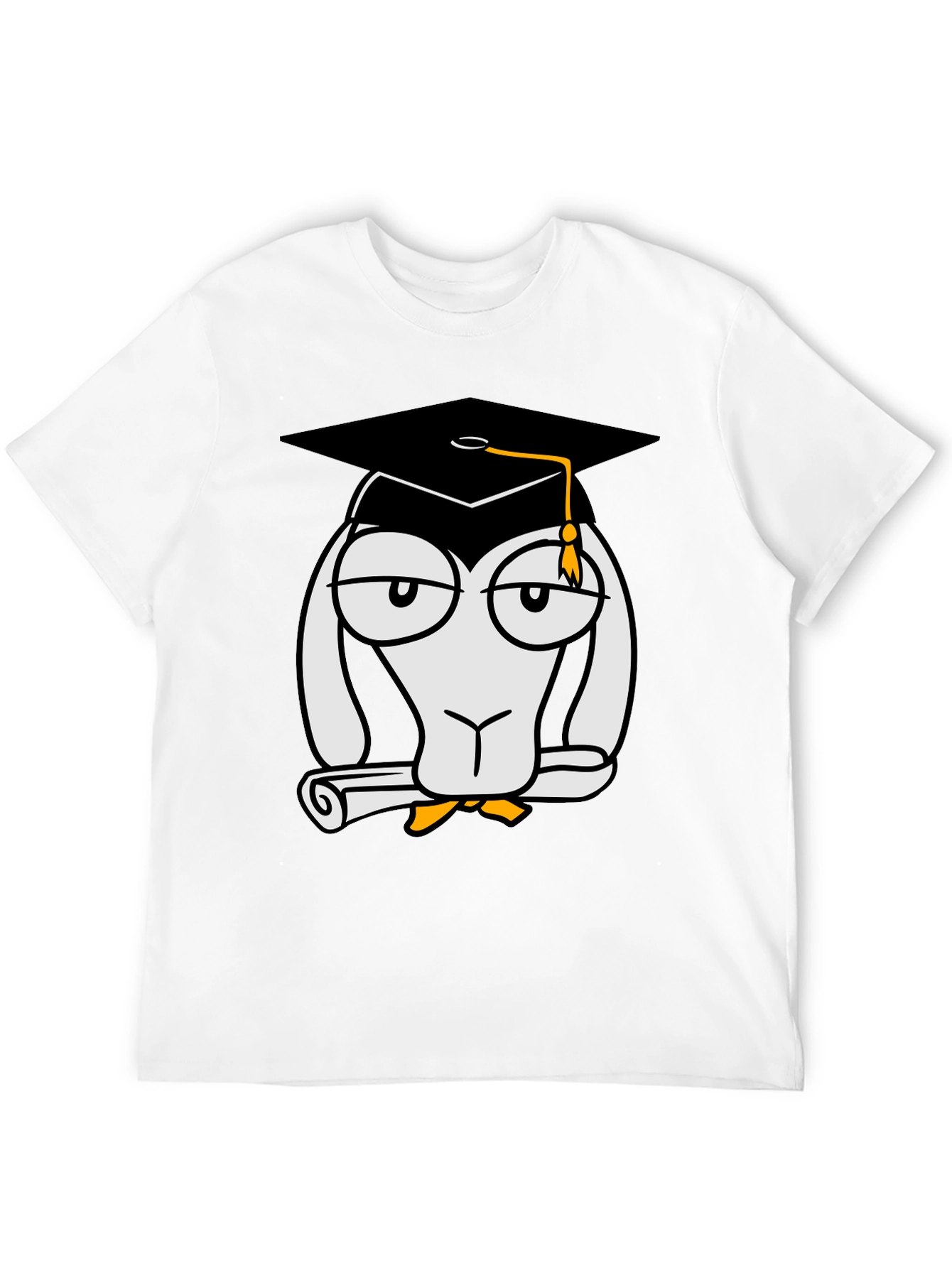 Camiseta Negra con Diseño Divertido de Graduado