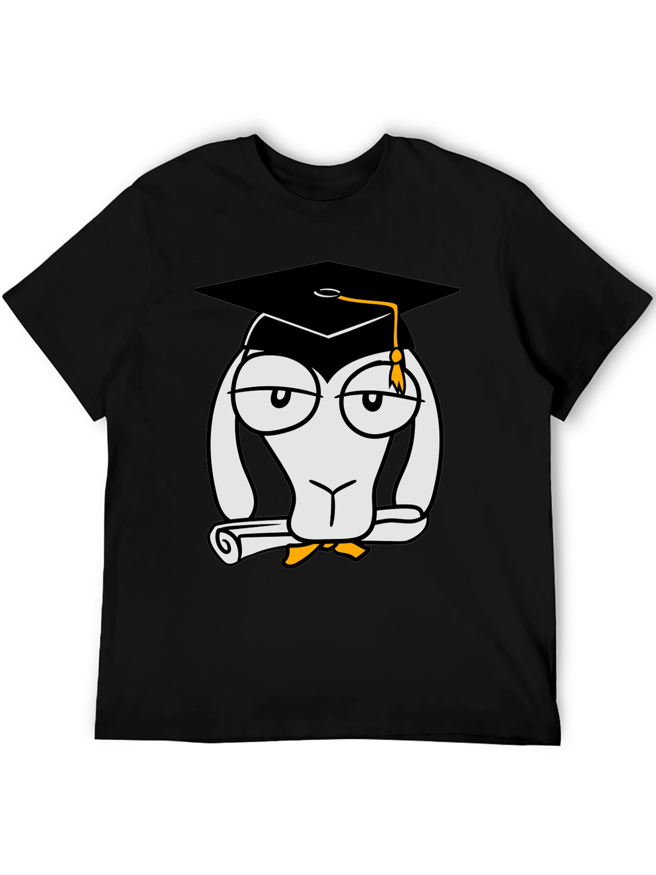Camiseta Negra con Diseño Divertido de Graduado