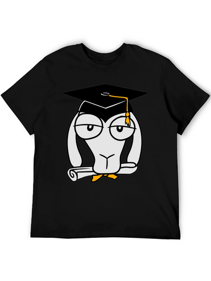 Camiseta Negra con Diseño Divertido de Graduado