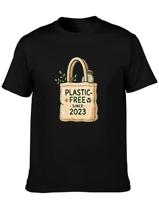 Camiseta Negra Plastic-Free Since 2023