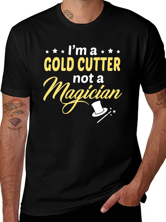 Camiseta Negra: Soy Cortador de Oro No Mago