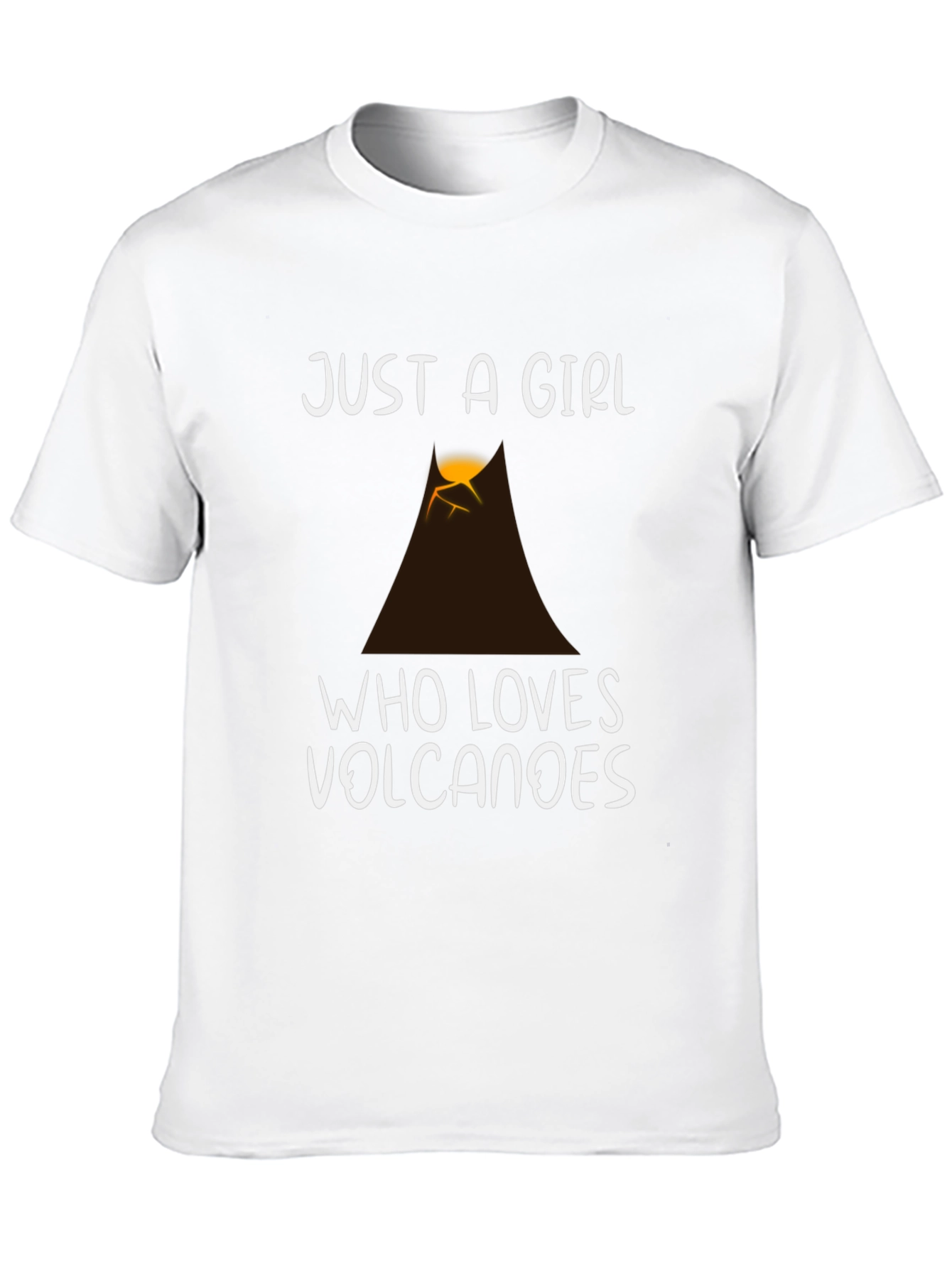 Camiseta Negra Just a Girl Who Loves Volcanoes