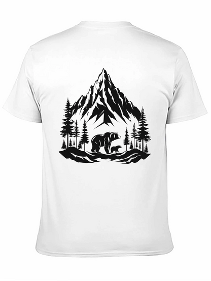 Camiseta Negra con Diseño de Montaña