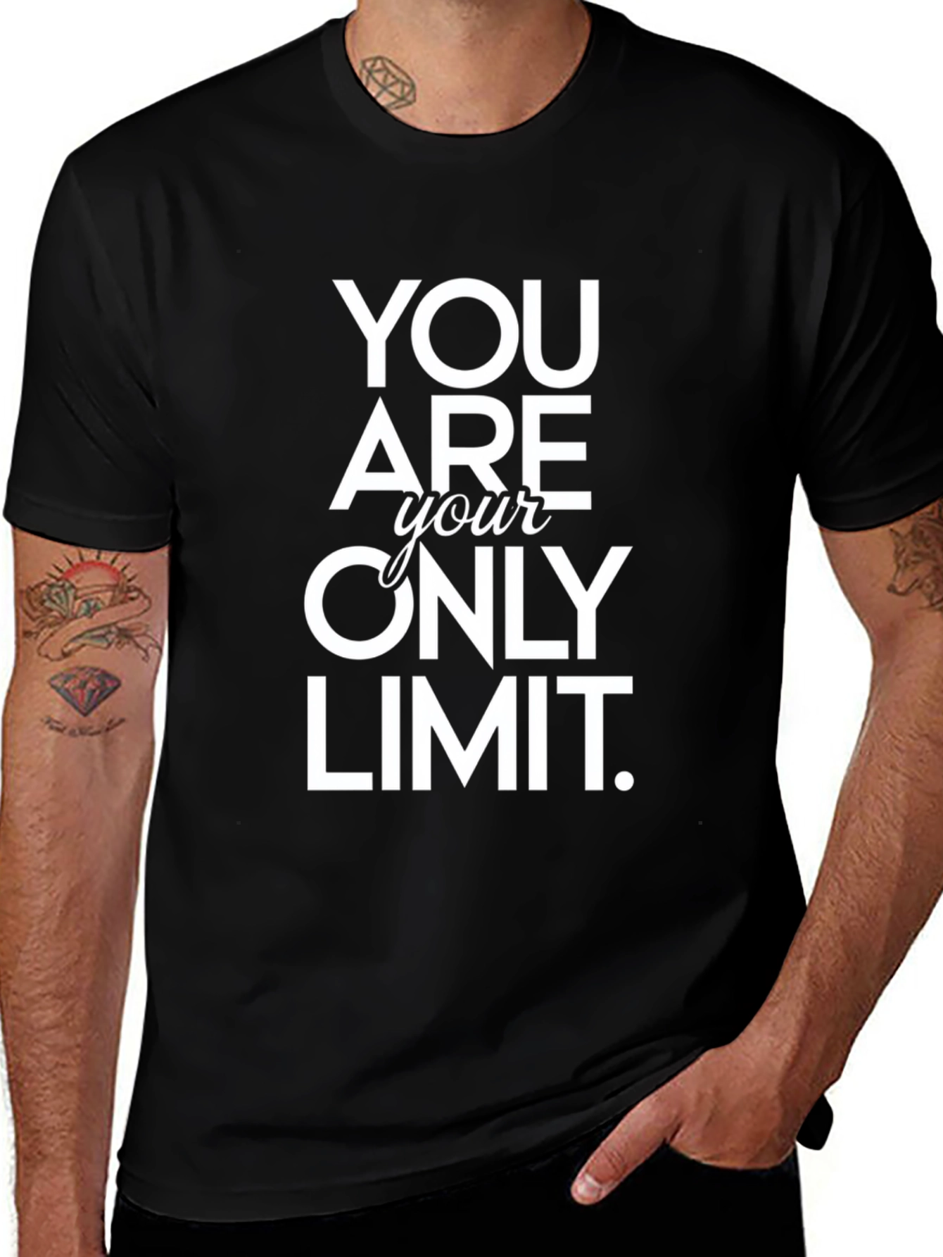 Camiseta Negra Motivacional: Tú Eres Tu Único Límite