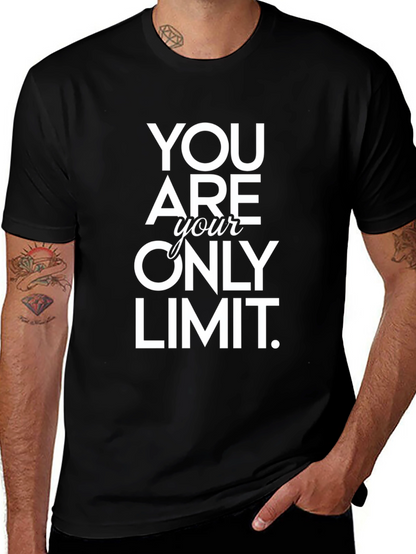 Camiseta Negra Motivacional: Tú Eres Tu Único Límite