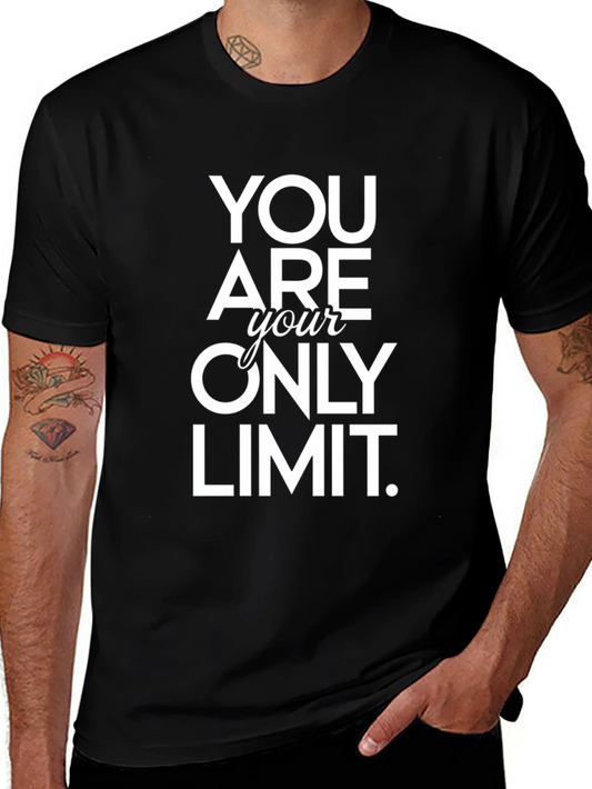 Camiseta Negra Motivacional: Tú Eres Tu Único Límite