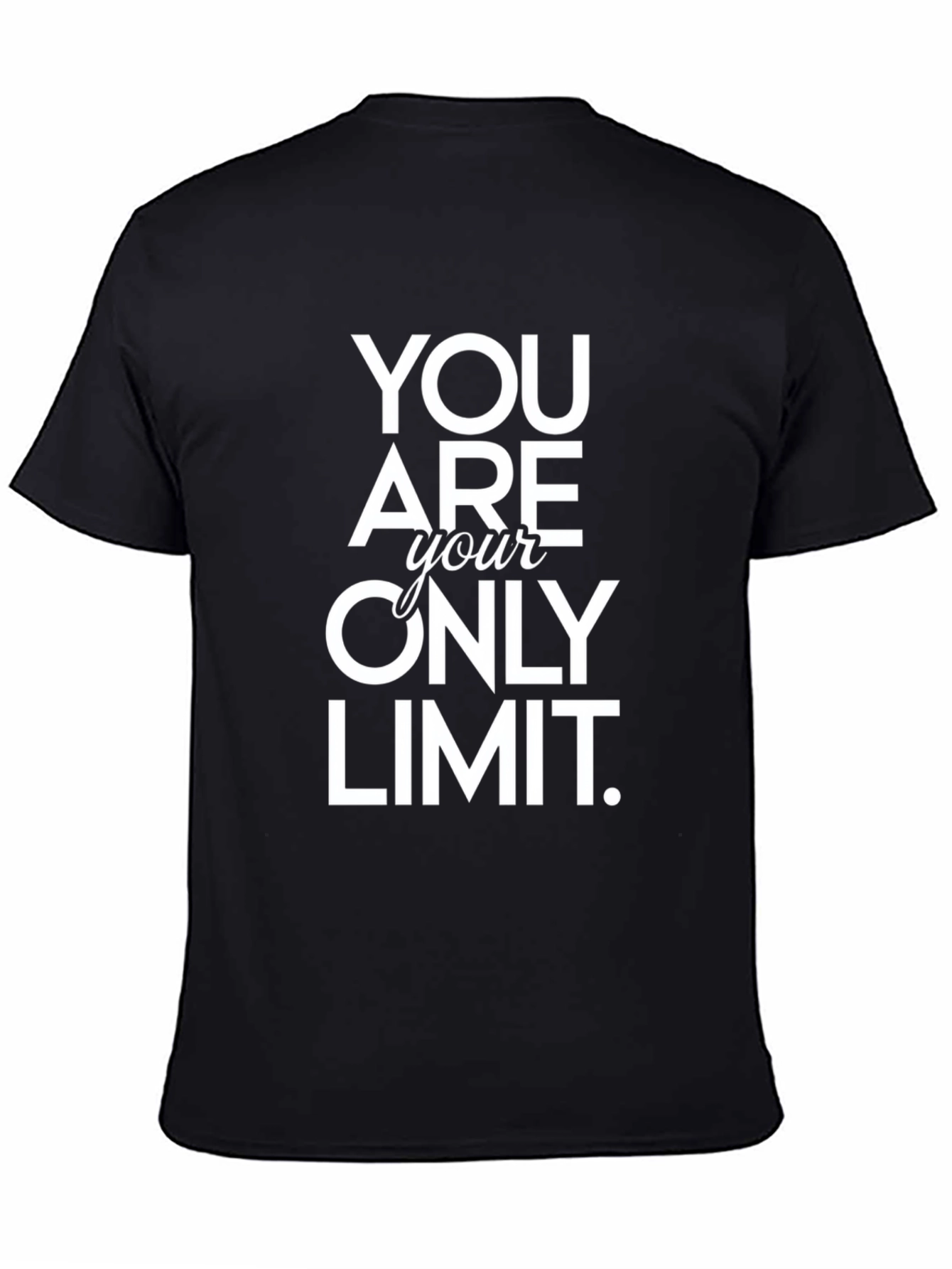 Camiseta Negra Motivacional: Tú Eres Tu Único Límite