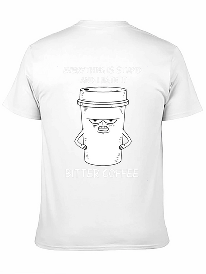 Camiseta Negra: Café Amargo y Humor Ácido