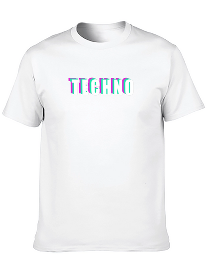 Camiseta Negra Techno Glitch