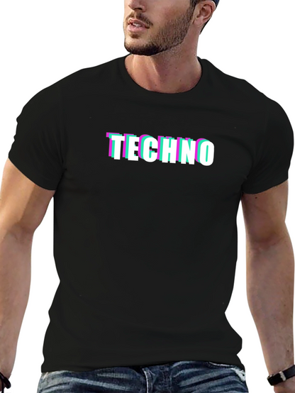 Camiseta Negra Techno Glitch