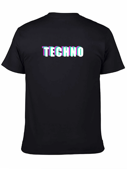 Camiseta Negra Techno Glitch