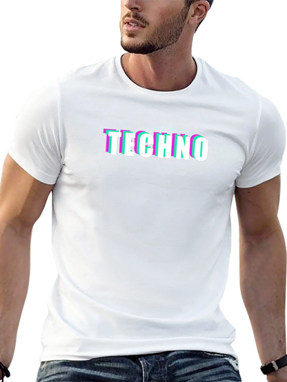 Camiseta Negra Techno Glitch