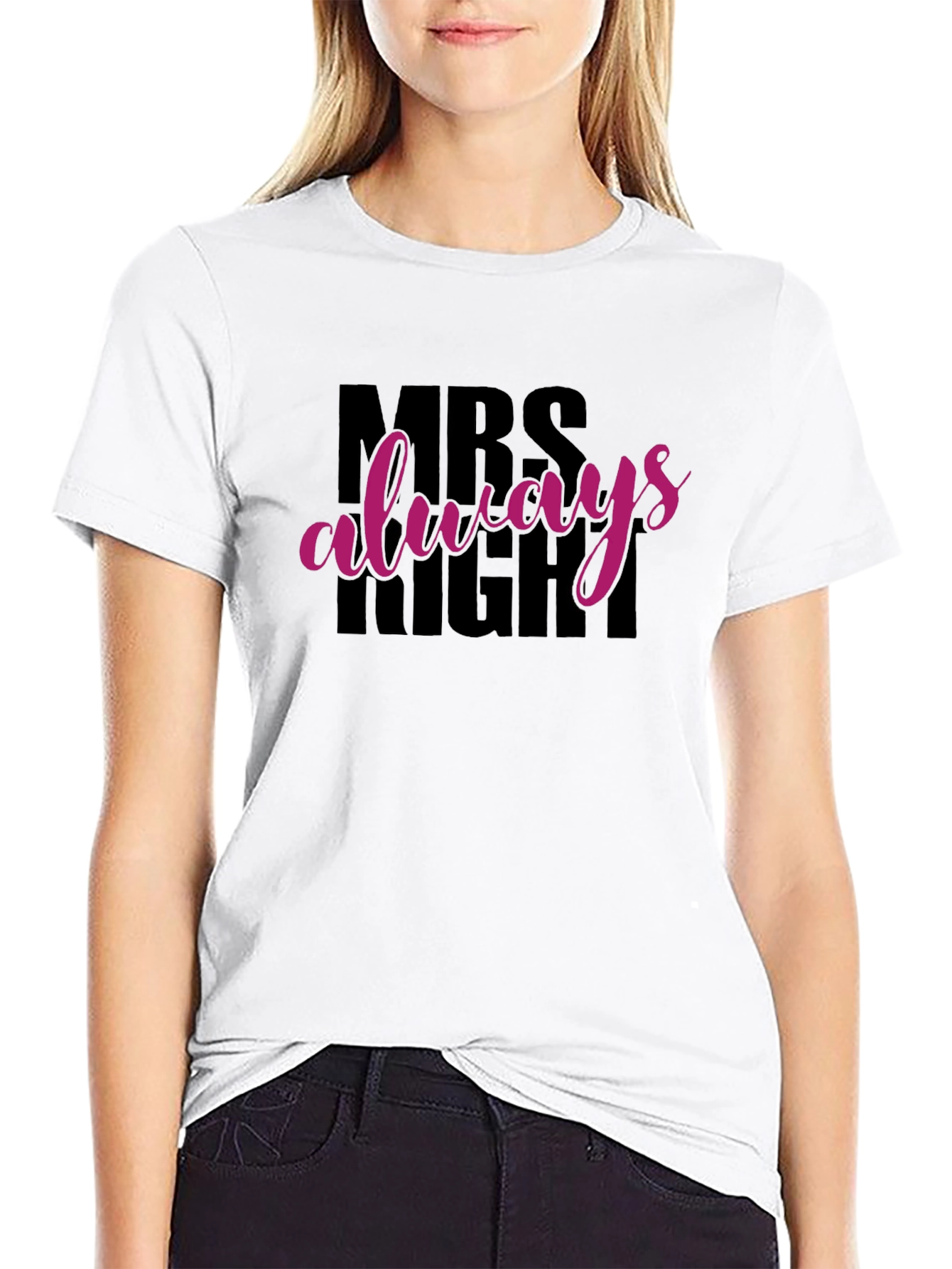 Camiseta Mrs Always Right Negra para Hombre