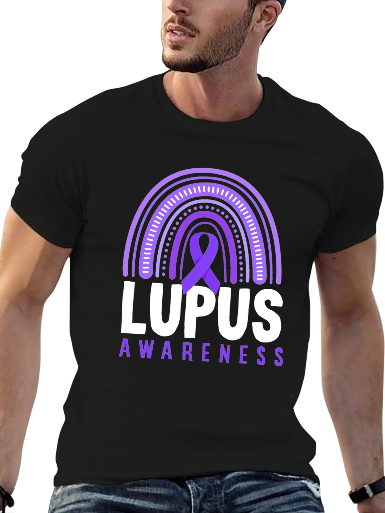 Camiseta Conciencia Lupus Arco Iris Púrpura