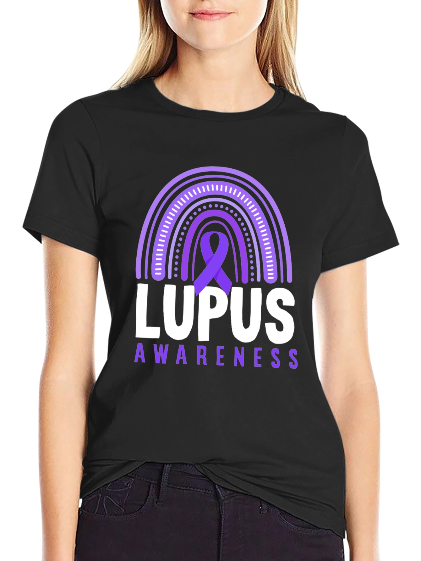 Camiseta Conciencia Lupus Arco Iris Púrpura