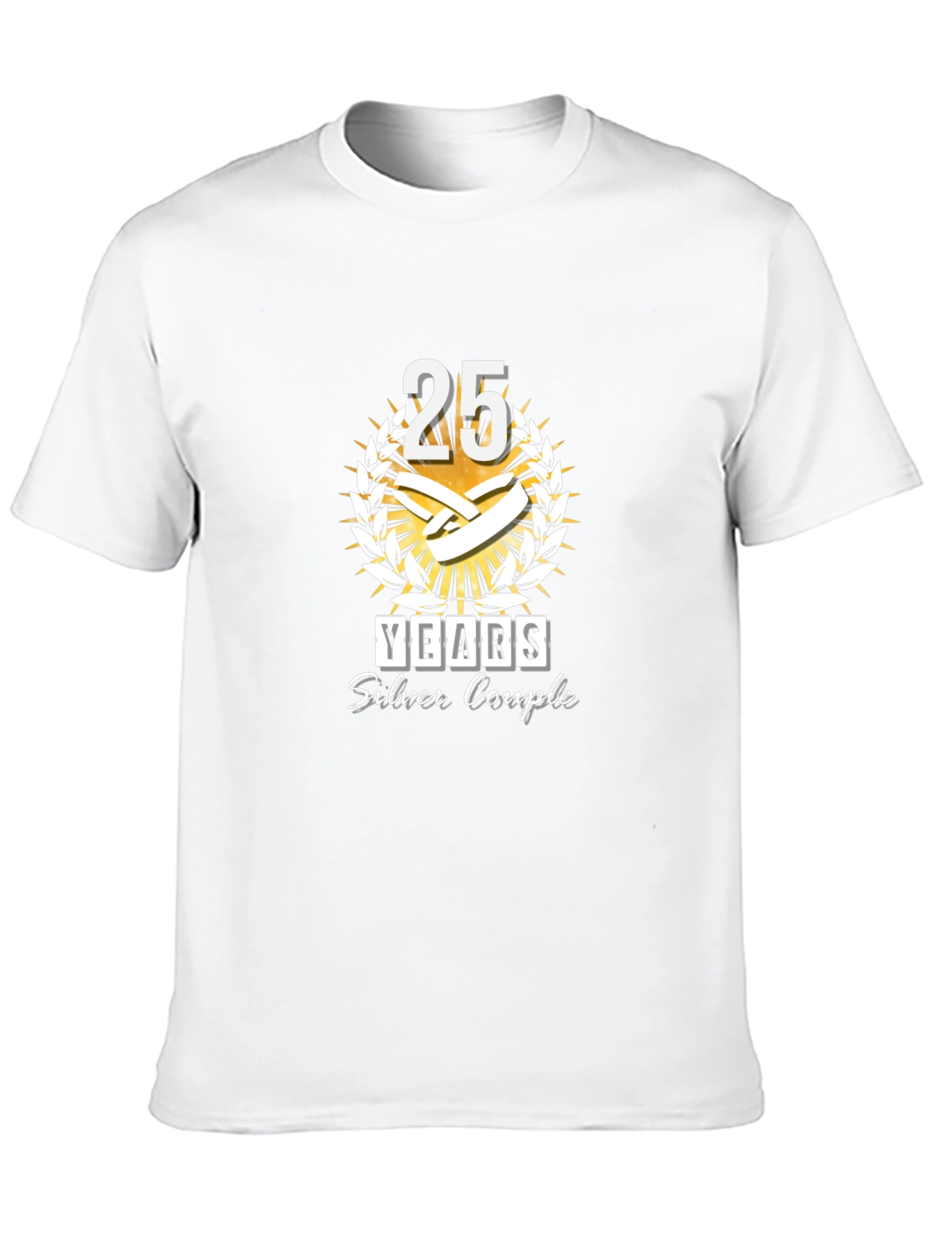 Camiseta Negra Aniversario 25 Años Pareja Plata