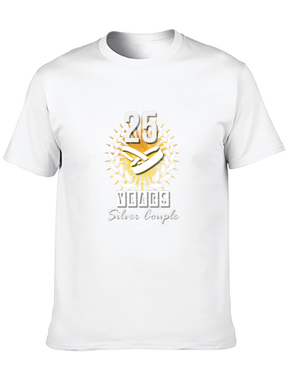 Camiseta Negra Aniversario 25 Años Pareja Plata