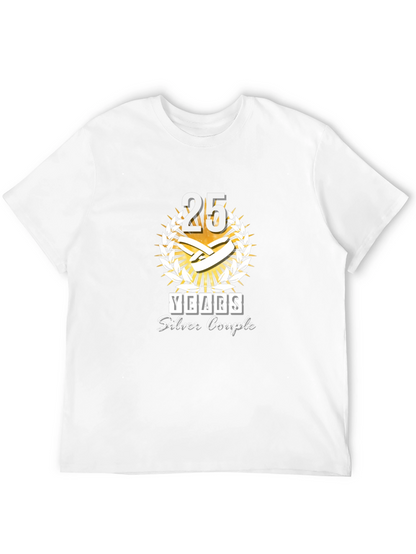 Camiseta Negra Aniversario 25 Años Pareja Plata
