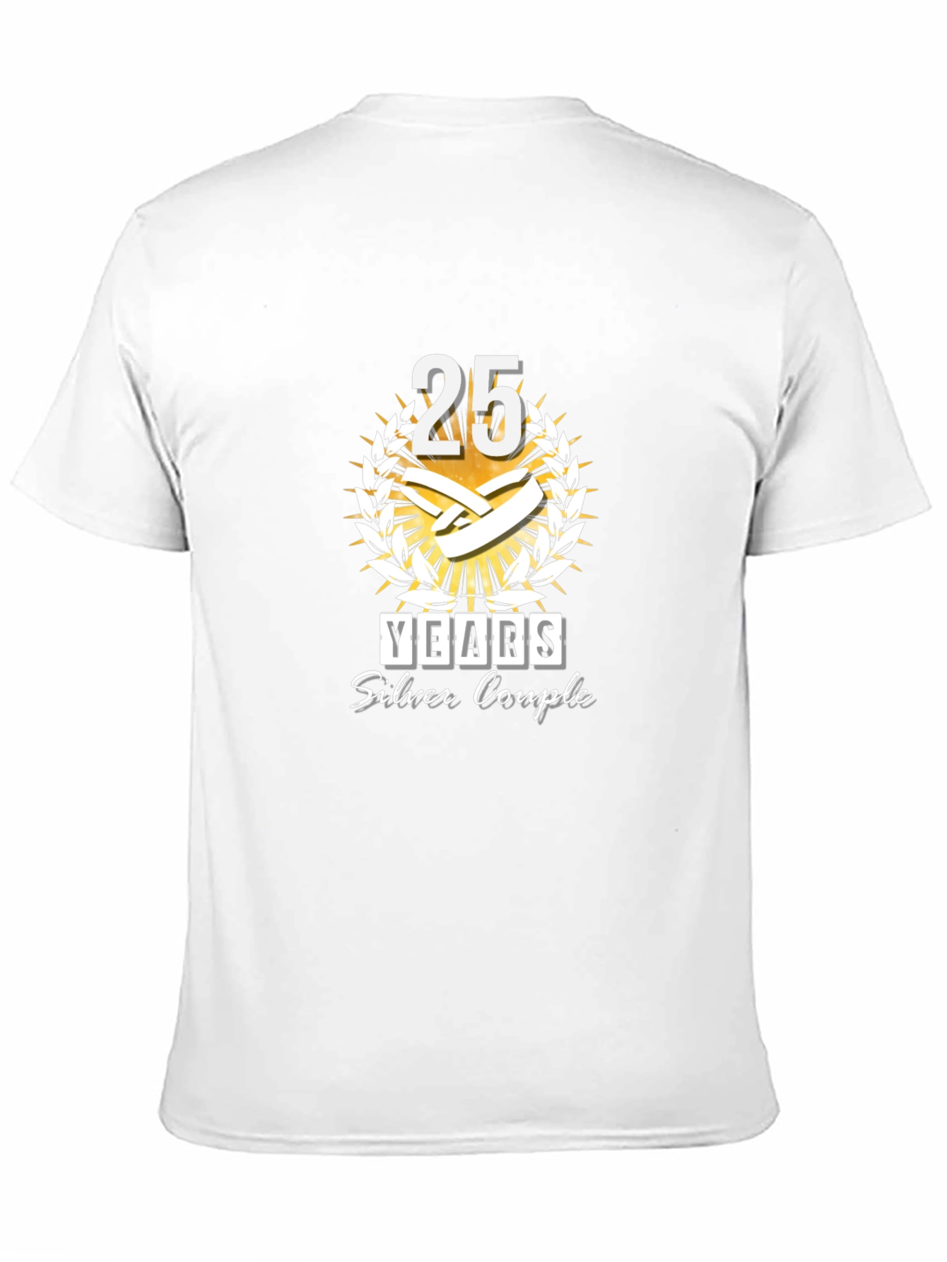 Camiseta Negra Aniversario 25 Años Pareja Plata