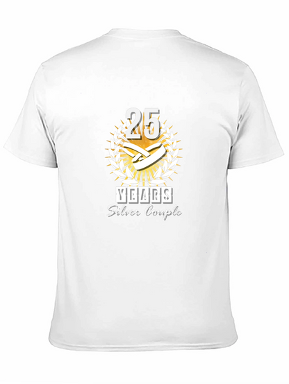 Camiseta Negra Aniversario 25 Años Pareja Plata