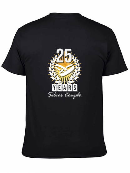 Camiseta Negra Aniversario 25 Años Pareja Plata