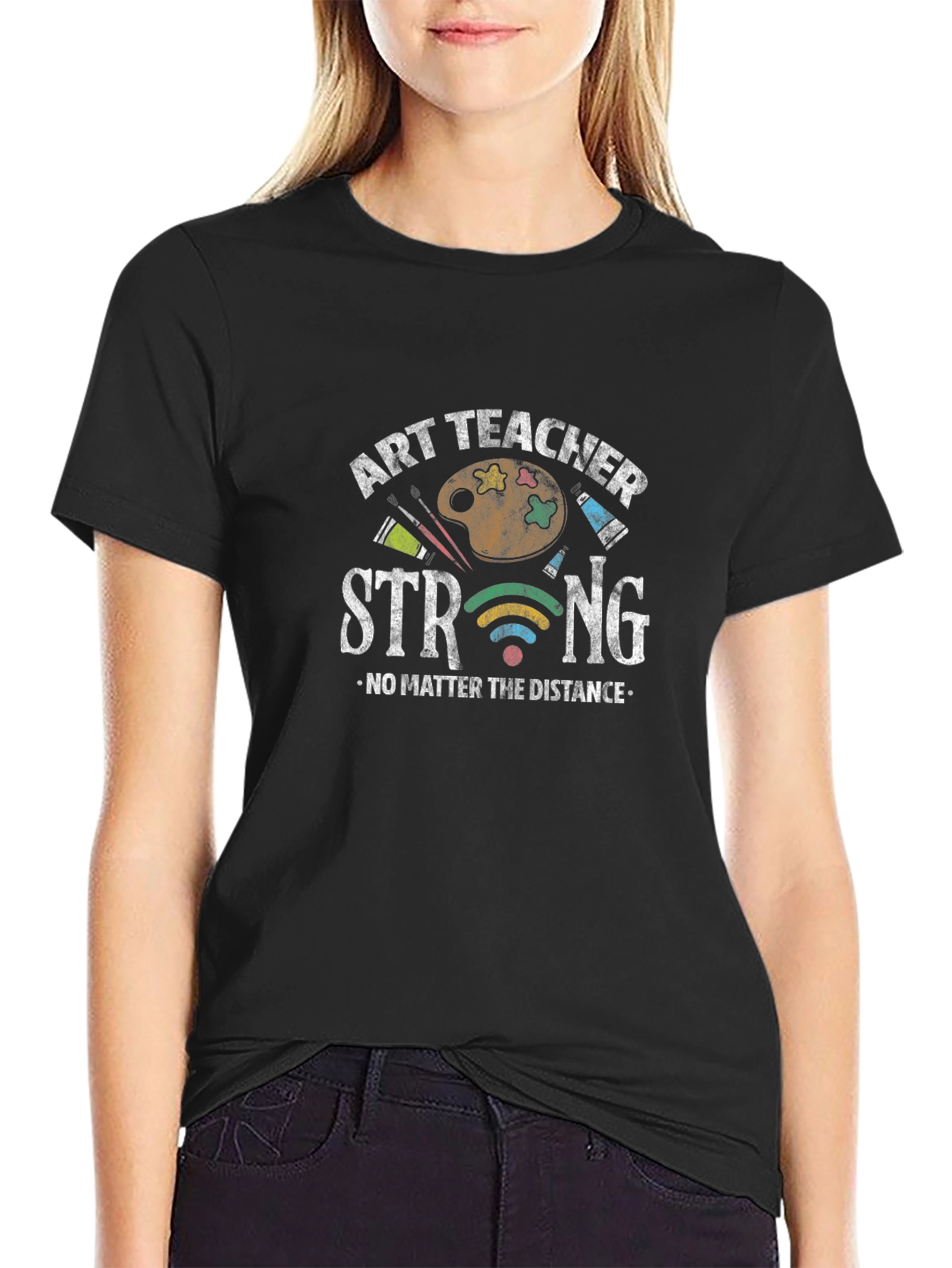 Camiseta Negra Art Teacher Strong