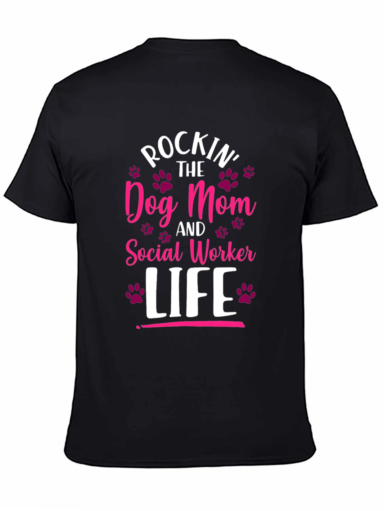 Camiseta Rockin Dog Mom y Social Worker Life