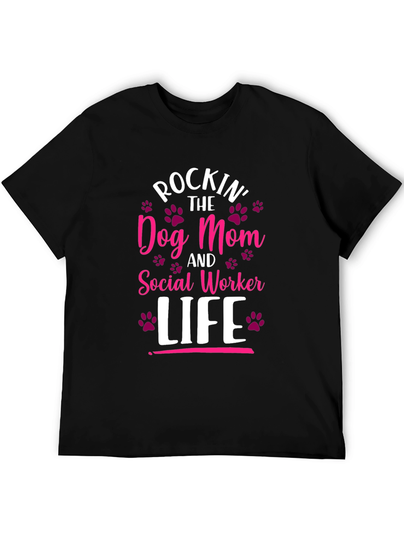 Camiseta Rockin Dog Mom y Social Worker Life