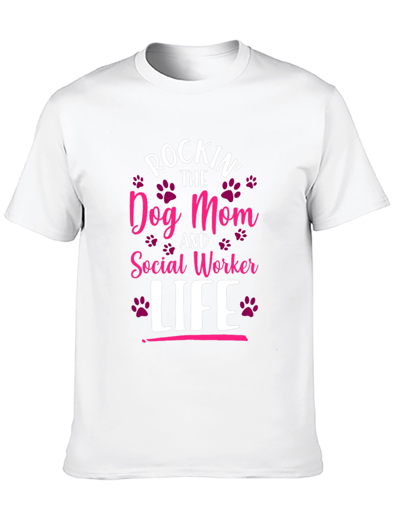 Camiseta Rockin Dog Mom y Social Worker Life