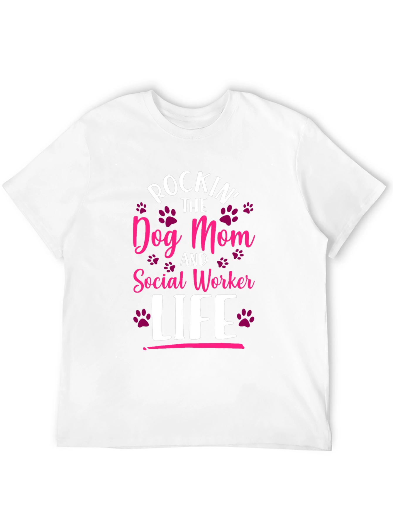 Camiseta Rockin Dog Mom y Social Worker Life