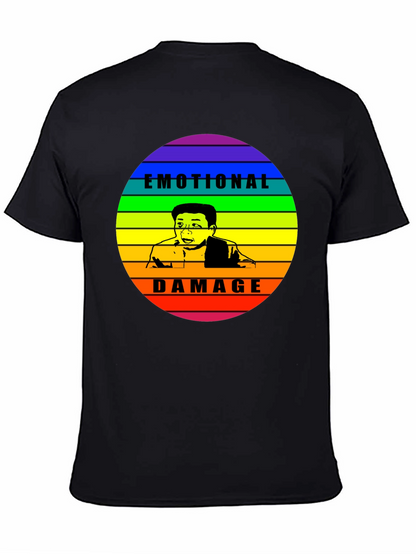 Camiseta Negra Emotional Damage con Diseño Gráfico