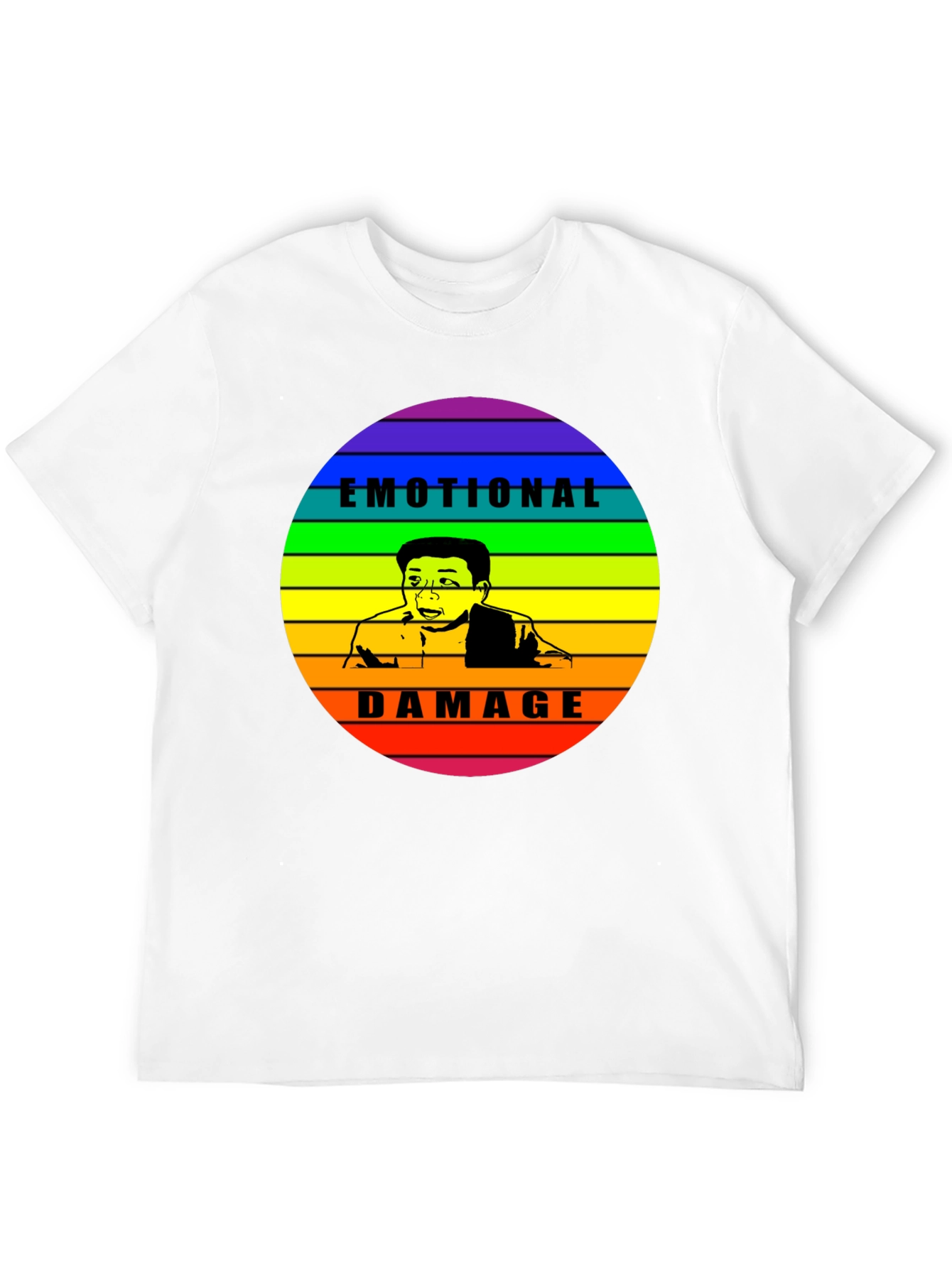 Camiseta Negra Emotional Damage con Diseño Gráfico