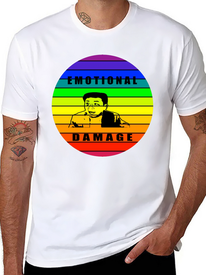 Camiseta Negra Emotional Damage con Diseño Gráfico