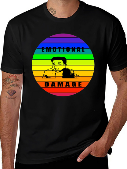 Camiseta Negra Emotional Damage con Diseño Gráfico