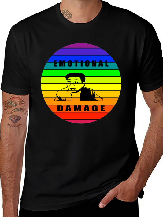Camiseta Negra Emotional Damage con Diseño Gráfico