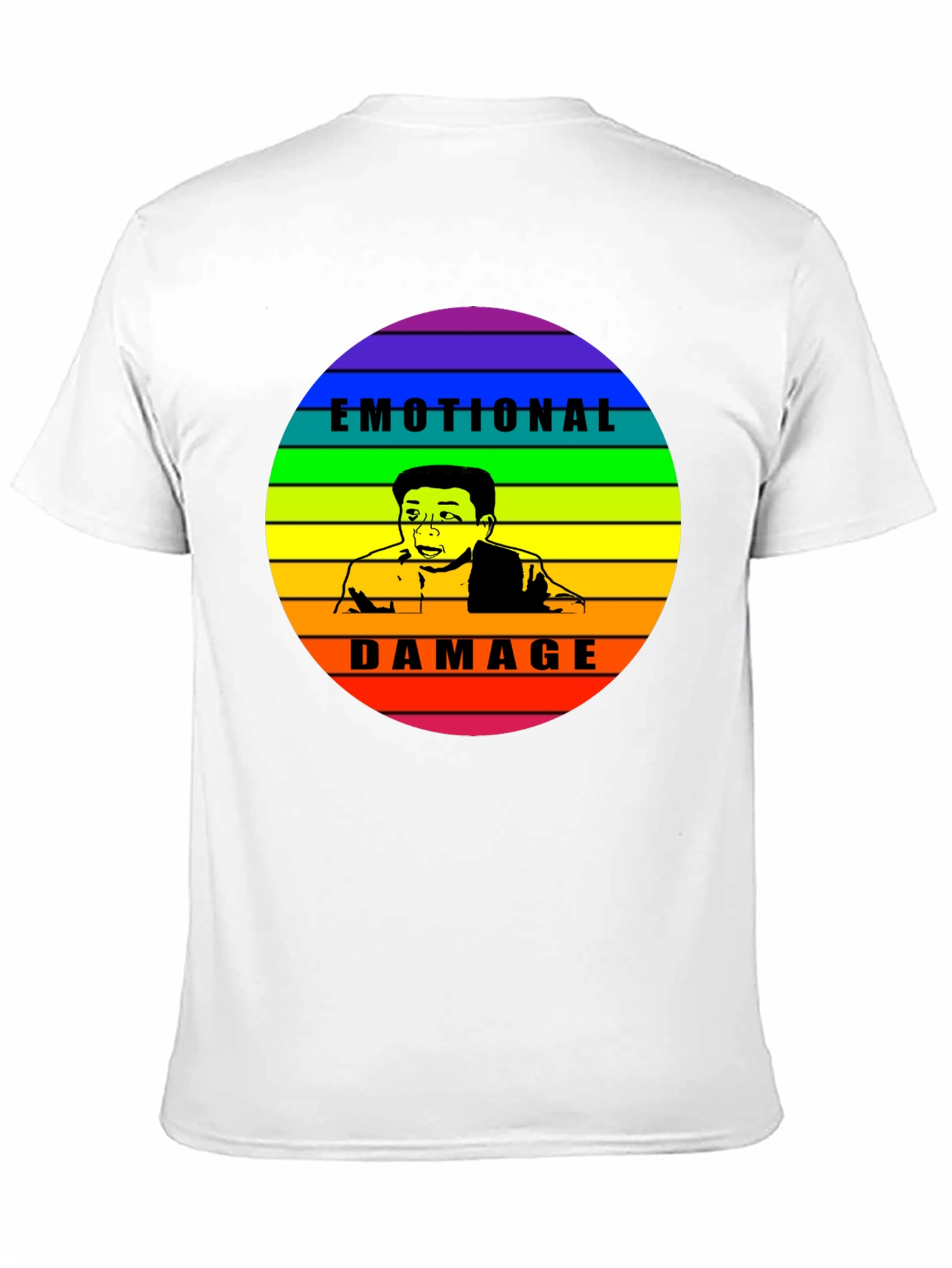 Camiseta Negra Emotional Damage con Diseño Gráfico