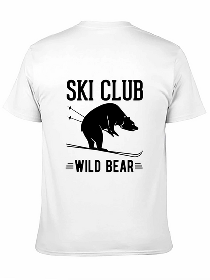 Camiseta Negra Ski Club Wild Bear para Hombre