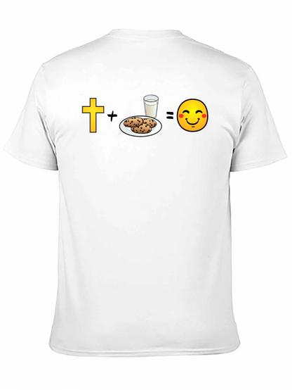 Camiseta Negra: Fe + Galletas = Felicidad