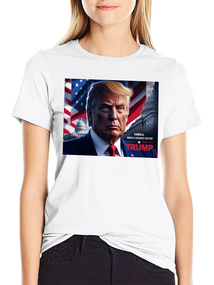 Camiseta Negra Trump: Kamala America Deserves Better!