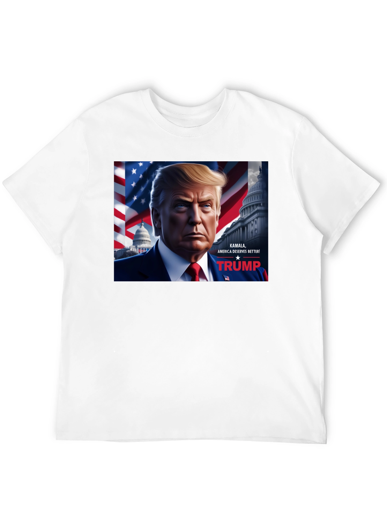Camiseta Negra Trump: Kamala America Deserves Better!