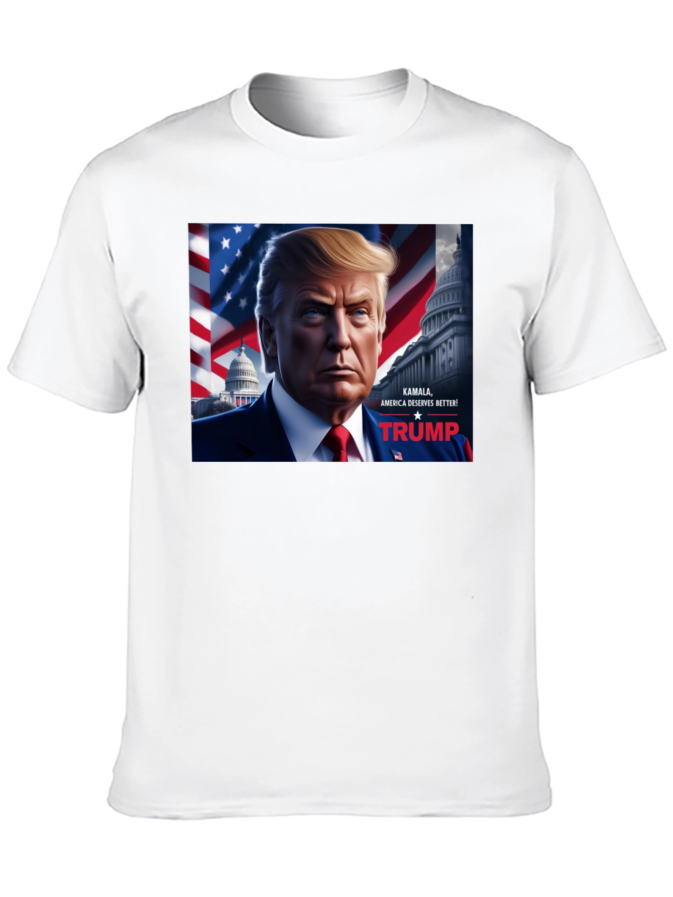Camiseta Negra Trump: Kamala America Deserves Better!